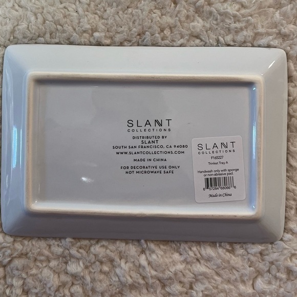Slant “Alpha A” Ceramic Trinket Tray - Picture 2 of 3